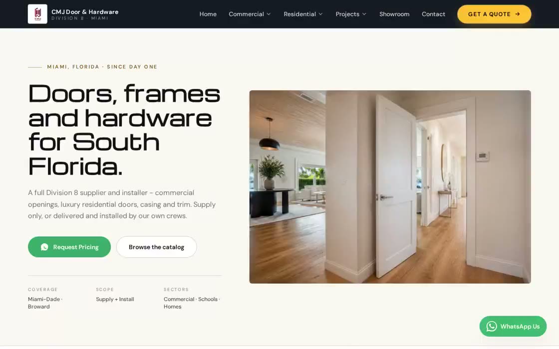 CMJ Door & Hardware website